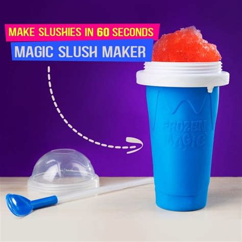 How to make slusgy drinks with fresh fruit using a squeeze cup magic maker